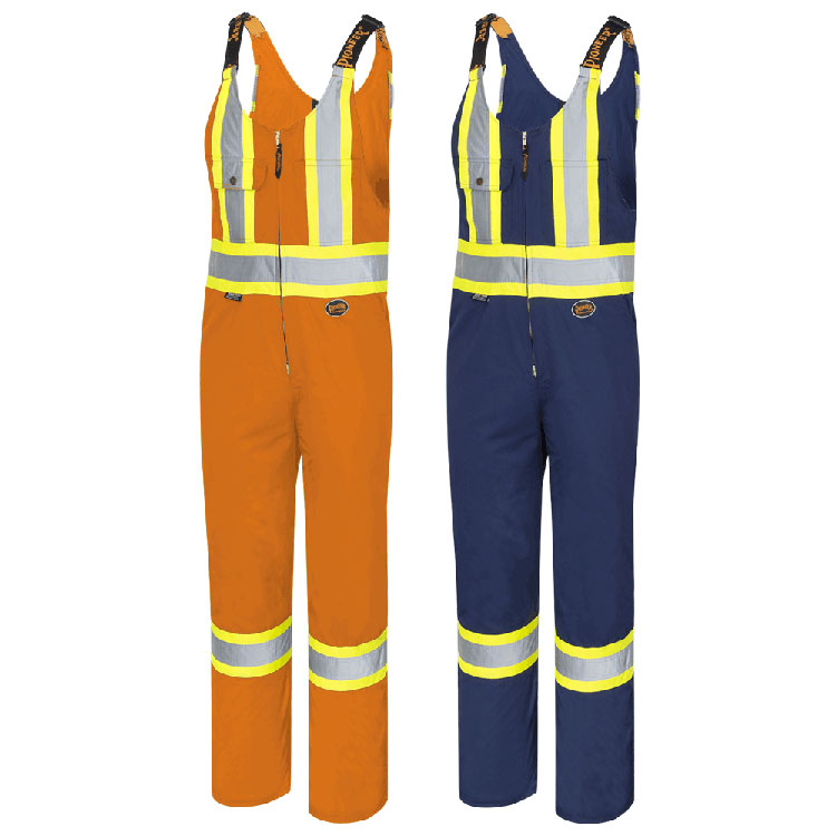 Hivizi 2pcs Work Clothes Set Hi Vis Shirts and Pants Protective Safety Workwear Suit with Reflective Tape