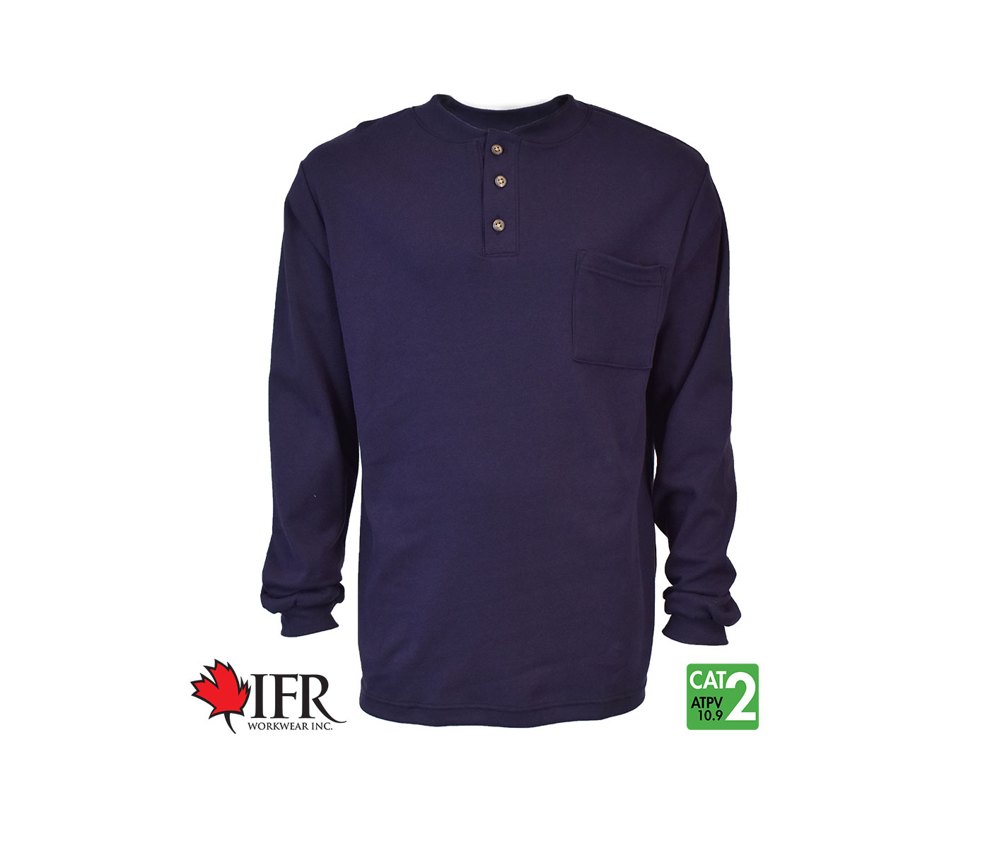 UltraSoft® 6 oz Henley Long Sleeve T-Shirt Style 660